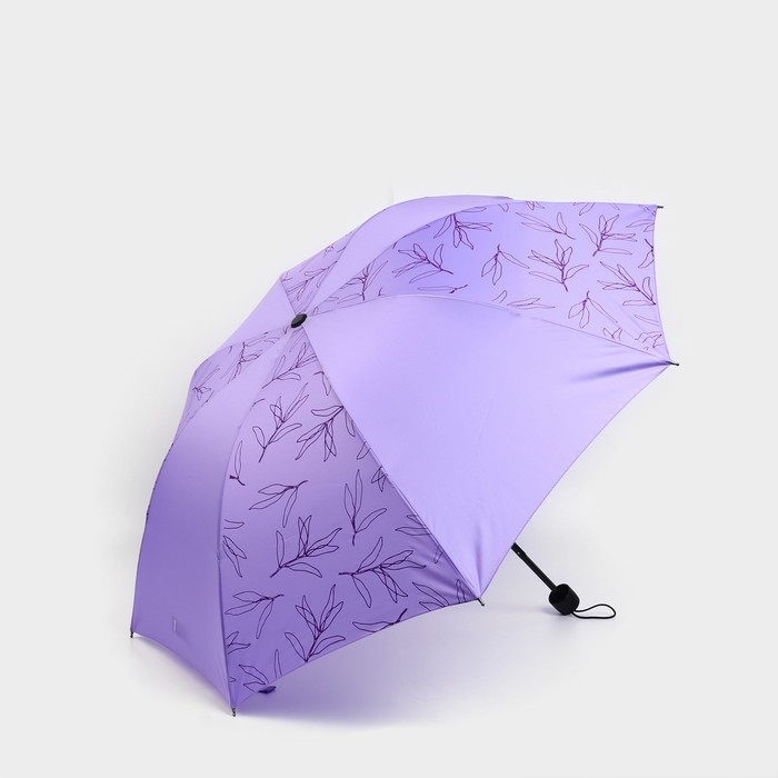 Зонт женский механический &laquo;Веточки&raquo;, 8 спиц, d=95, цвет сиреневый