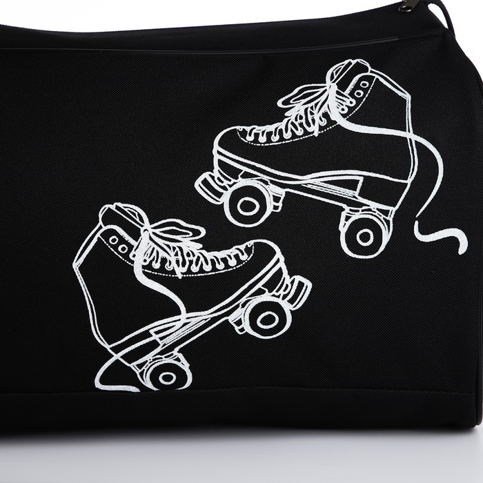 Сумка спорт "Ролики", 40*24*21, отд на молнии, черный