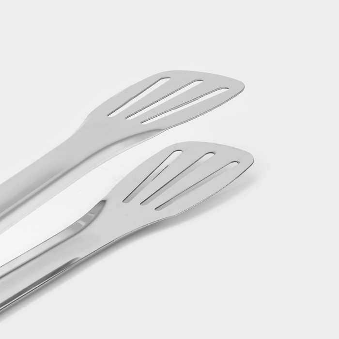 Щипцы кухонные Доляна &laquo;Лопатка&raquo;, 201 сталь, 24 см, цвет серебристый