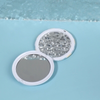 Зеркало складное &laquo;Нежность&raquo;, d = 7,5 см, цвет голубой