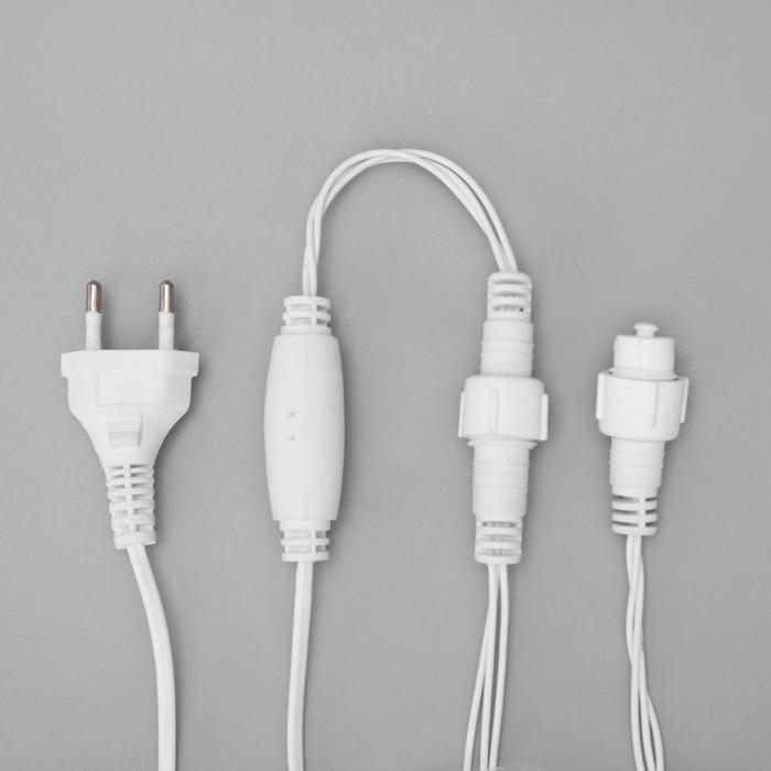 Гирлянда &laquo;Бахрома&raquo; 3 &times; 0.9 м, IP44, УМС, белая нить, 232 LED, свечение белое, 220 В