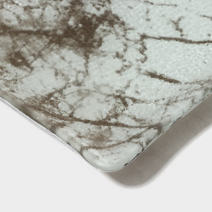 Блюдо стеклянное сервировочное Magistro &laquo;Мрамор&raquo;, 25,5&times;13,5&times;2 см, цвет белый