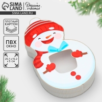 Коробка подарочная &laquo;Снеговик&raquo;, 15.2 х 25.1 х 5 см, Новый год