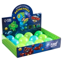 Антистресс сквиш мялка &laquo;Мяч&raquo;, с воздухом, цвета МИКС, в шоубоксе