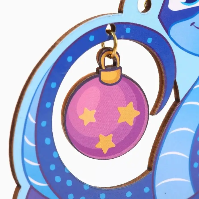 Елочная игрушка &laquo;Змейка&raquo; 6 шт., 8.5&times;9.6 см