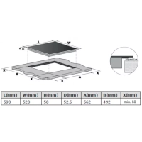 Индукционная варочная поверхность HHI 6740 BG черный