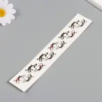 Переводная тату на тело чёрно-красная &laquo;Браслет. Рыбы Кои&raquo;, 20&times;3 см