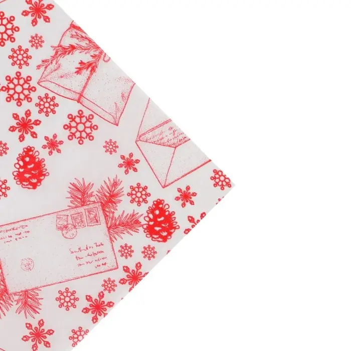 Бумага упаковочная тишью &laquo;Почта&raquo;, 50 х 66 см