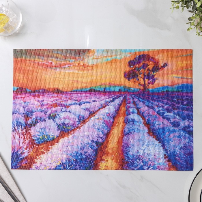 Салфетки сервировочные на стол Доляна &laquo;Пейзаж&raquo;, 4 шт, 45&times;30 см