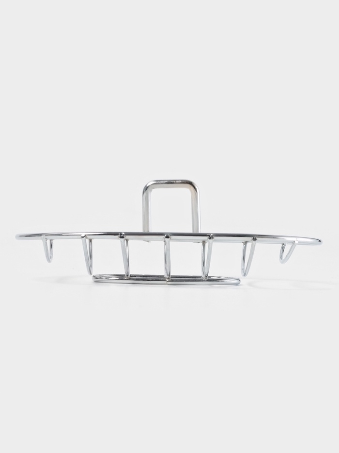 Мыльница овальная настенная Доляна, хром