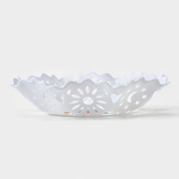 Ваза для хлеба и фруктов &laquo;Кубань. Месяц&raquo;, d=20 см, белый, рисунок МИКС