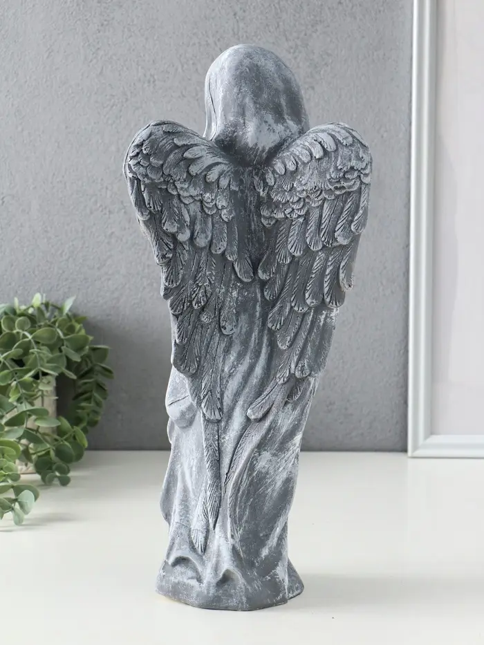 Фигура "Ангелина с младенцем" 17х10х40см, антик