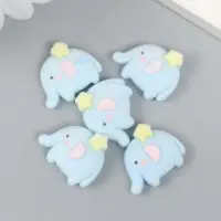 Декор для творчества бархатное напыление "Слонёнок со звёздочкой" 0,6х1,7х2,3 см