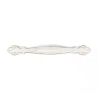 Ручка-скоба мебельная ТУНДРА LIGHT, м/о 96 мм, белая, с золотой вставкой