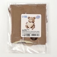 Шар фольгированный 26" &laquo;Сливочный мишка с сердцем&raquo;, под воздух