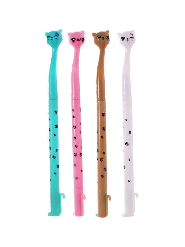 Ручка гелевая-прикол Котик МИКС (штрихкод на штуке)