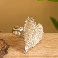 Кольцо для салфеток "Кленовый лист" алюминий 6х7х5 см