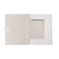 Папка для бумаг с завязками Calligrata, мелованный картон, 370 г/м2, до 200 листов, белая