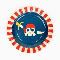 Тарелка одноразовая бумажная &laquo;Пиратская вечеринка&raquo;, 18 см