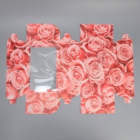 Коробка для капкейков, кондитерская упаковка двухсторонняя, 6 ячеек &laquo;Розы&raquo;, 25 х 17 х 10 см