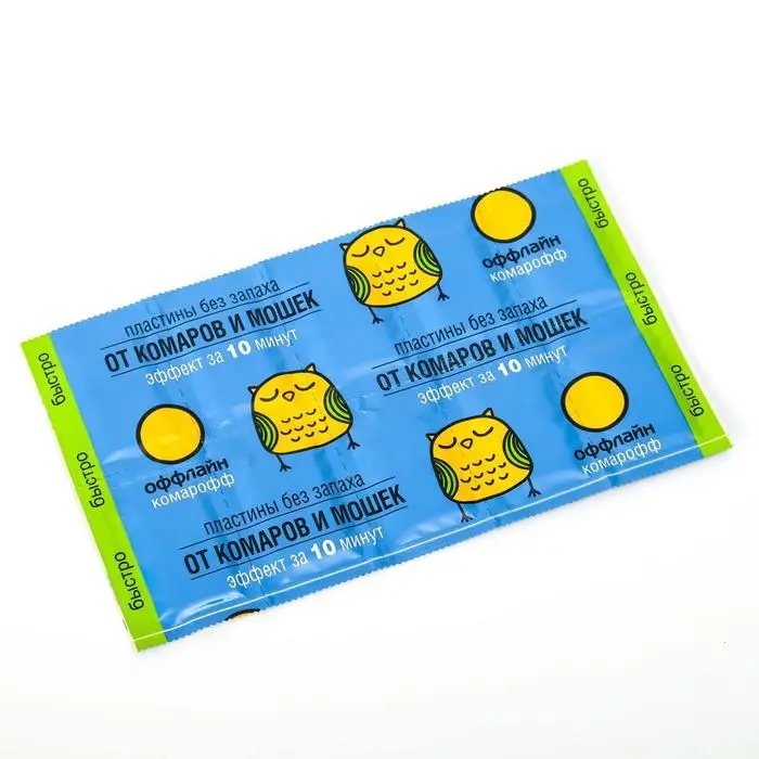 Пластины от комаров и мошек &laquo;Оффлайн Комарофф&raquo;, без запаха,10 шт.