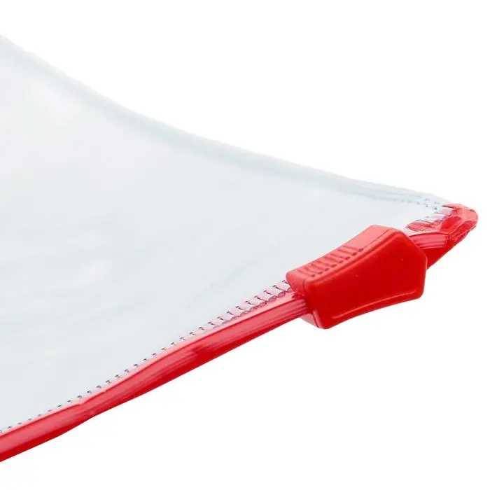 Папка-конверт на молнии формат А5 120мкр прозрачная молния МИКС 23,3&times;18см