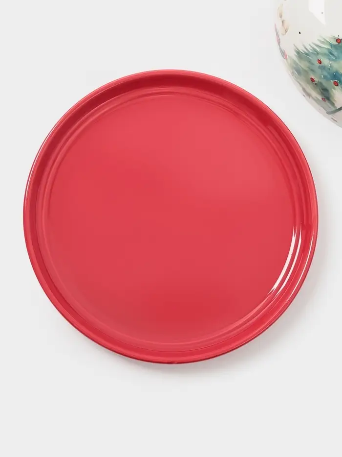 Блинница новогодняя Доляна &laquo;Волшебный праздник&raquo;, 23.5&times;9.7 см, доломит, белая