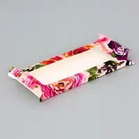 Подарочная коробка под плитку шоколада, с окном, &laquo;Цветочки&raquo;, 17.1&times;8&times;1.4 см