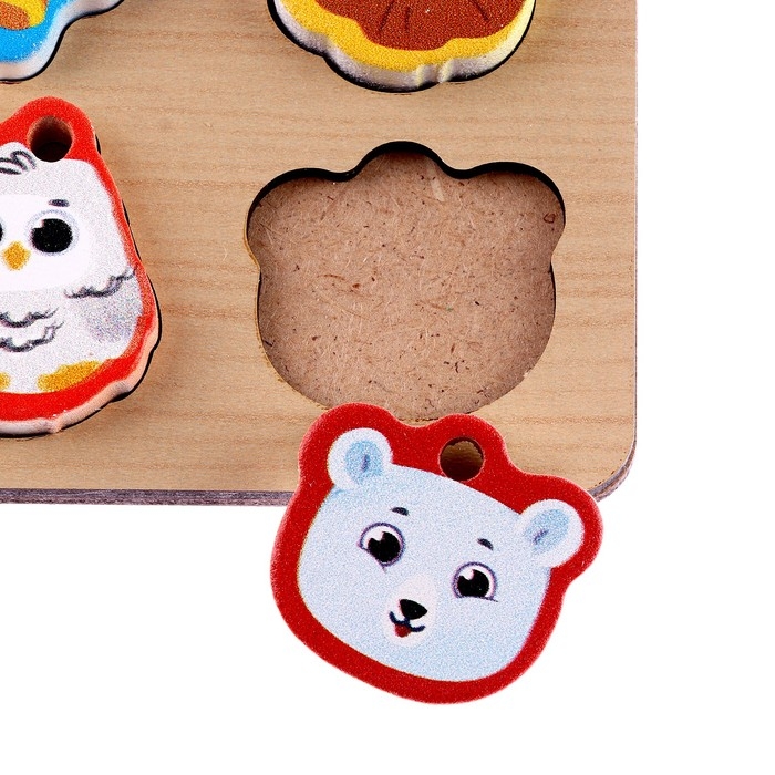 Развивающая игра из дерева &laquo;Играем со зверятами&raquo;