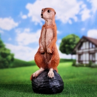 Садовая фигура из полистоуна &laquo;Большой сурикат на камне&raquo;, 60&times;24&times;22 см