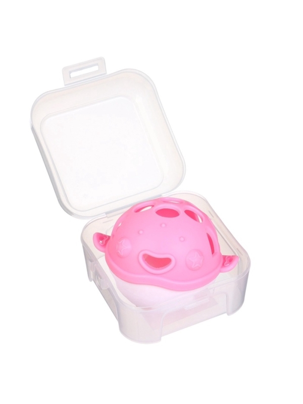 Прорезыватель силиконовый для зубов с погремушкой Крошка Я &laquo;Рыбка&raquo;, в кейсе, розовый