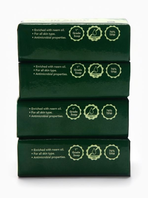 Туалетное мыло экстрактом ним, 4 шт по 125 г.