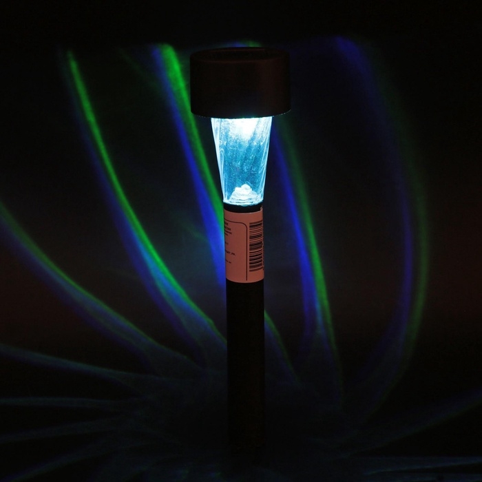 Садовый светильник на солнечной батарее &laquo;Трапеция&raquo;, 4.5&times;30&times;4.5 см, 1 LED, свечение мульти (RGB)