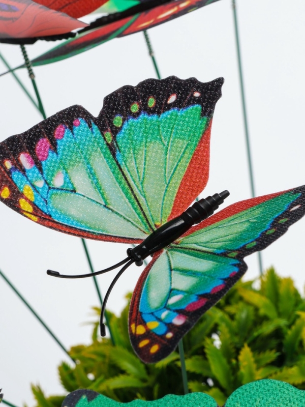 Набор штекеров "Бабочки с блестками" в наборе 20шт, 8,5см