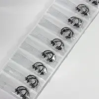 Пирсинг в бровь циркуляр, шип, d=8 мм, пара, чёрный