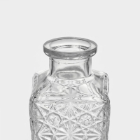 Банка стеклянная для хранения сыпучих продуктов Доляна &laquo;Парфе. Узор&raquo;, 170 мл, 6,6&times;12,6 см, с пробковой крышкой