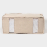 Корф для хранения вещей LaDо́m, размеры 60х40х22 см, цвет бежевый, материал батист