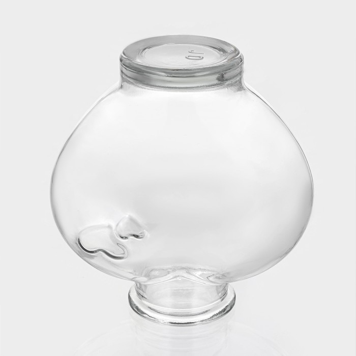 Банка стеклянная для хранения сыпучих продуктов Доляна &laquo;Парфе. Амур&raquo;, 350 мл, 5&times;11 см, с пробковой крышкой