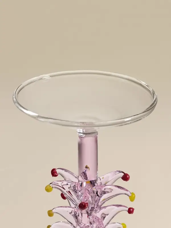 Бокал для шампанского "Елочный", розовый 6х25 см