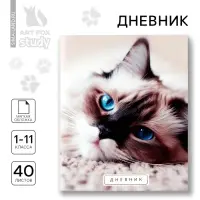 Дневник школьный 1-11 класс, в мягкой обложке, 40 л &laquo;Кошка&raquo;