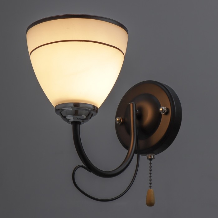 Бра 2026/1 E27 60Вт черный+хром 20х13,5х20 см