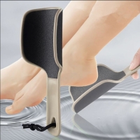 Пилка для ног, эргономичная, наждачная, двусторонняя, 20,5 см, цвет &laquo;слоновая кость&raquo;