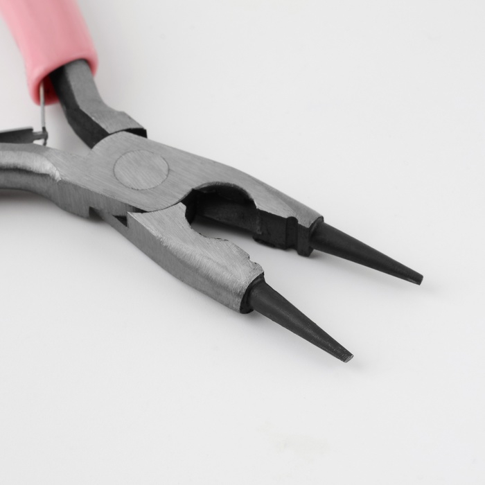 Круглогубцы с бокорезом, для рукоделия, 13 &times; 6,5 см, цвет серебряный/розовый