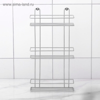 Полка прямоугольная 3-х ярусная, 26,5&times;10,5&times;50 см, цвет хром