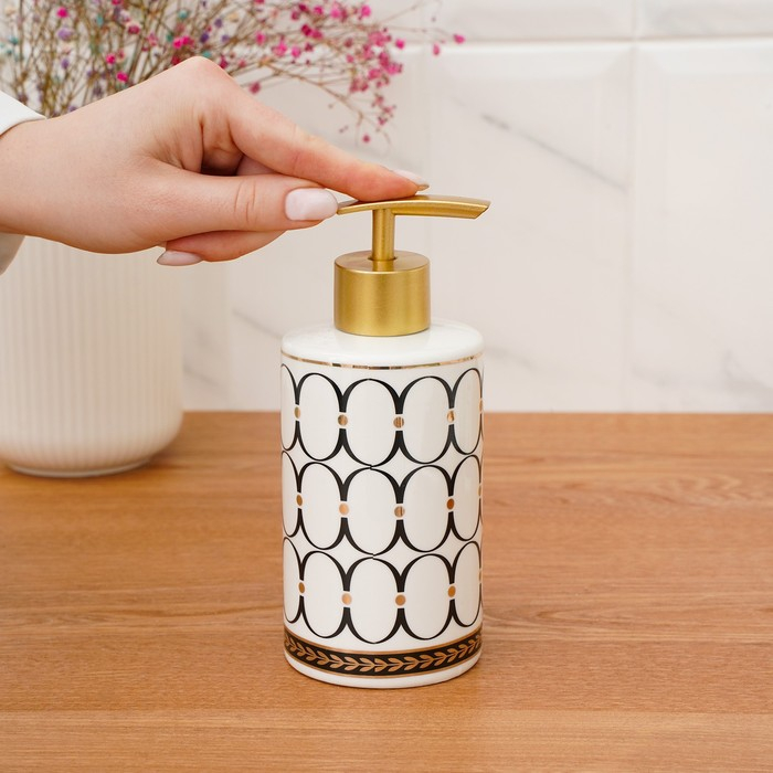 Набор аксессуаров для ванной комнаты &laquo;Джеки&raquo;, 4 предмета (мыльница, дозатор для мыла, 2 стакана), цвет белый