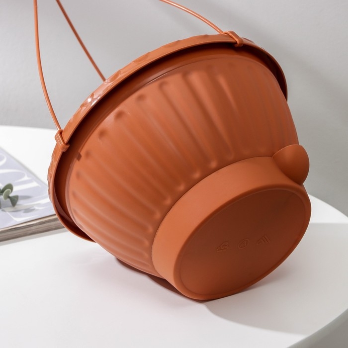 Кашпо для цветов подвесное &laquo;Мирабель&raquo;, 2,5 л, цвет коричневый