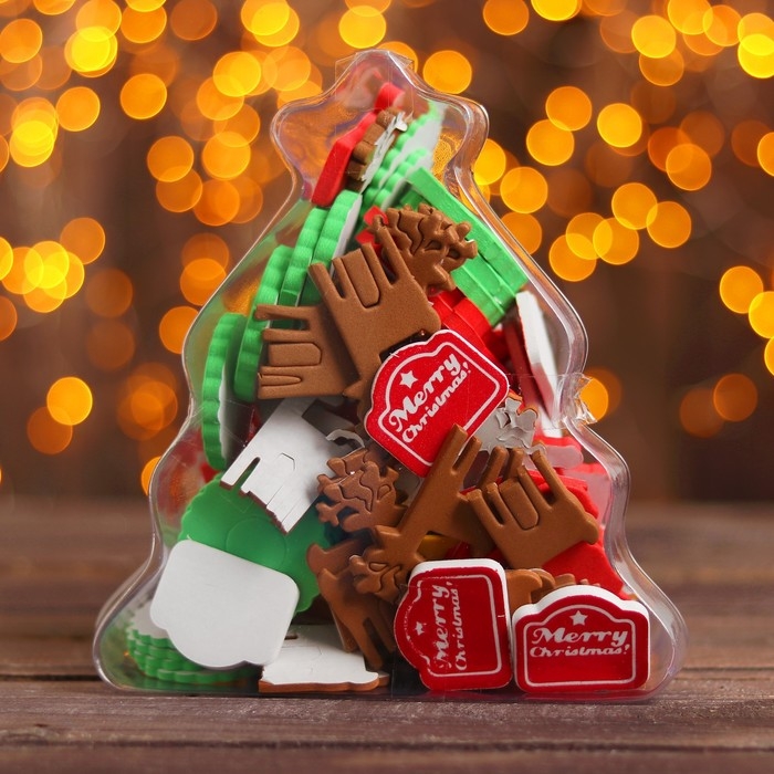 Декор для творчества на клеевой основе &laquo;Новогодняя феерия&raquo;, набор 90 шт., МИКС