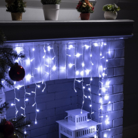 Гирлянда &laquo;Бахрома-арка&raquo; 1 &times; 1 м, IP20, прозрачная нить, 126 LED, свечение белое, 8 режимов, 220 В