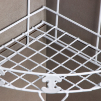 Полка угловая двухъярусная Доляна, 20&times;20&times;33 см, цвет белый