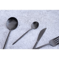 Ложка чайная из нержавеющей стали Magistro &laquo;Фолк&raquo;, длина 12,3 см, цвет чёрный